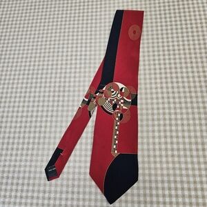 Frank LLoyd Wright Iconic Architectual Eclipsing Circles Vintage Silk Necktie